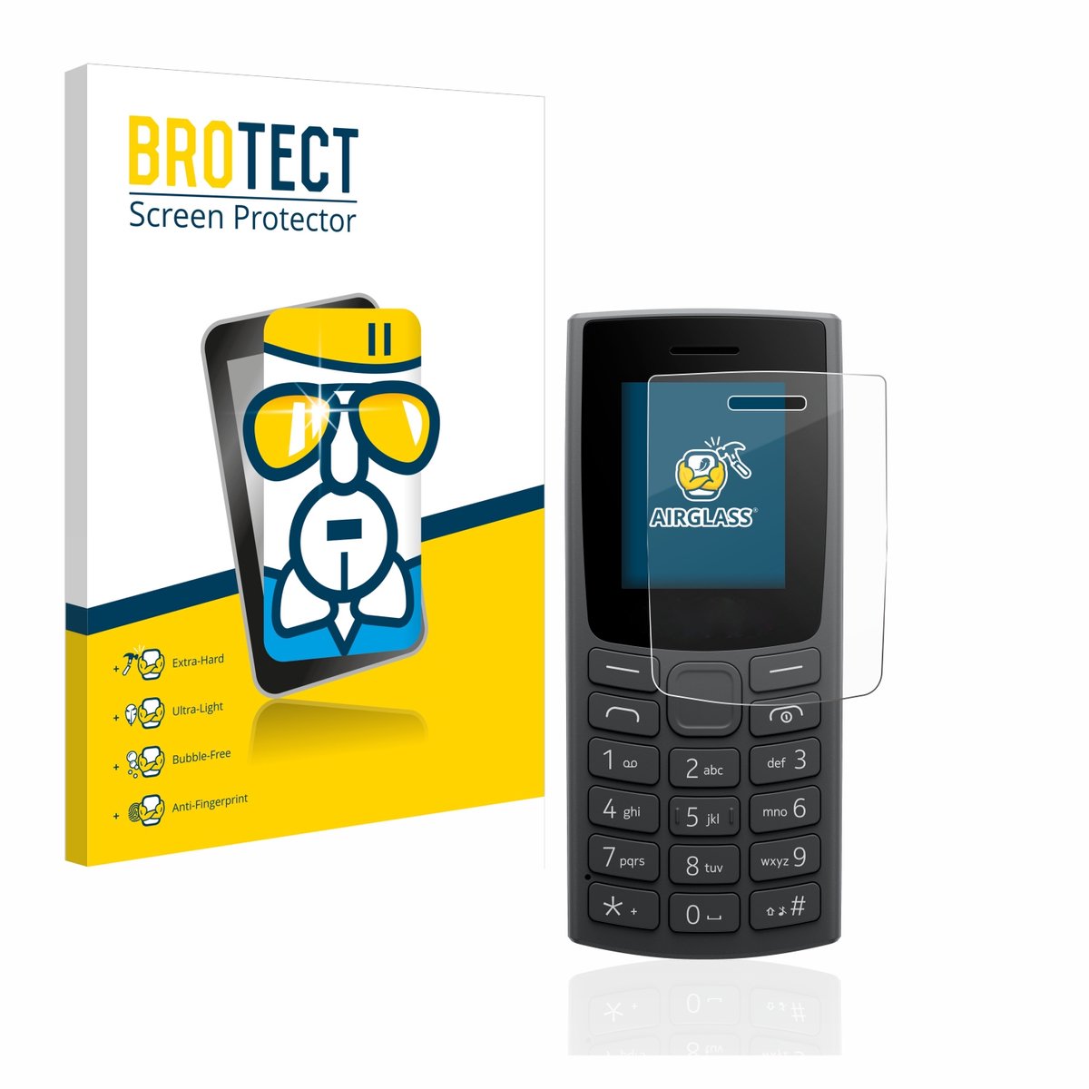 Screenprotector voor Nokia 110 (2023) Beschermglas transparant