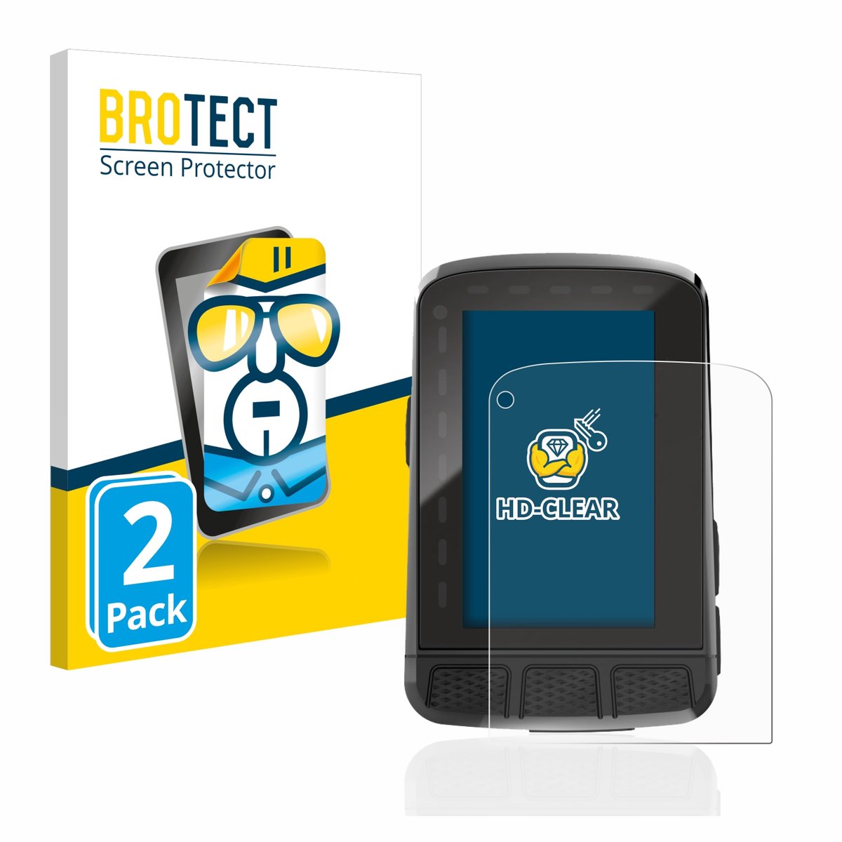 BROTECT - Screenprotector voor Wahoo Elemnt Roam 2 - Folie Beschermfolie transparant 2 Stuks