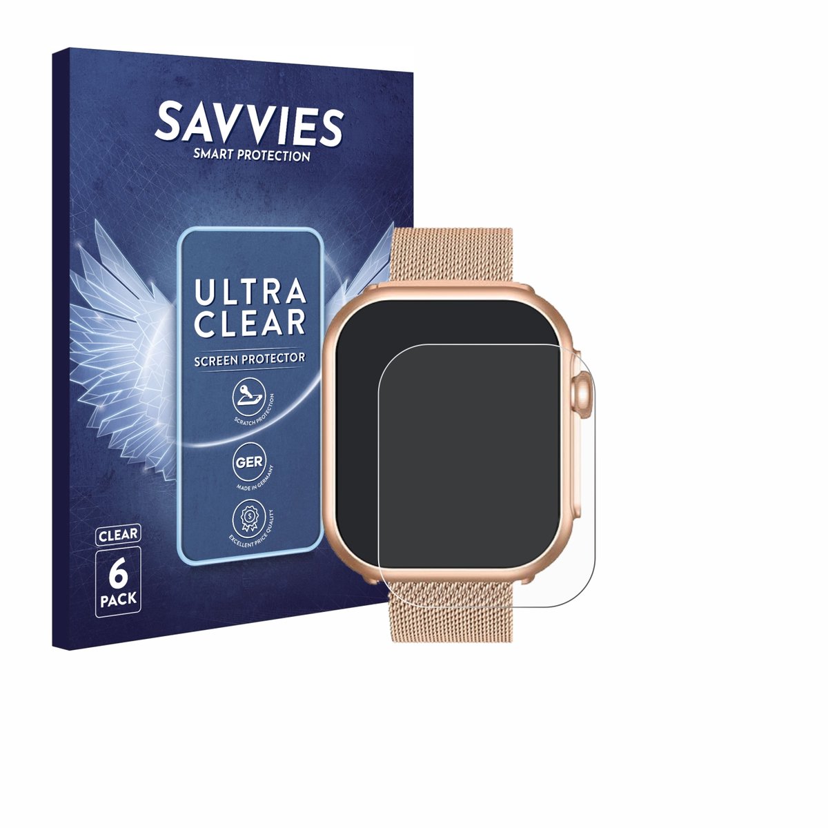 Savvies - Screenprotector voor Sanorum G62 1.85" - Folie Beschermfolie transparant 6 Stuks