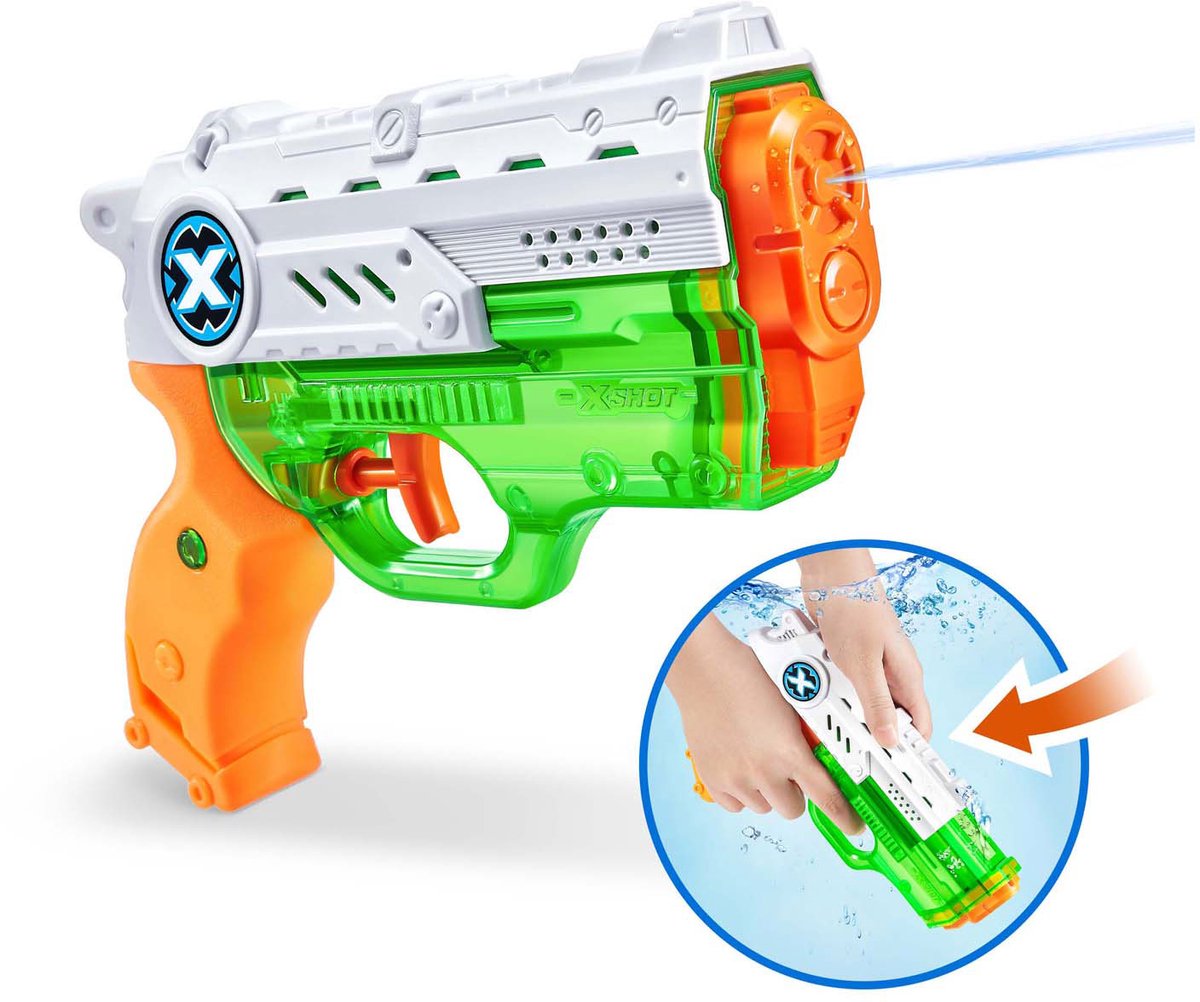 Zuru waterpistool X-Shot Fast Fill Nano Blaster 100 ml oranje.
