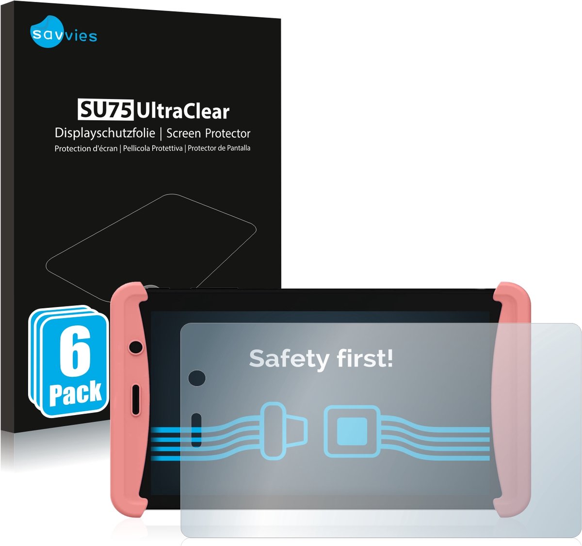 Savvies - Screenprotector voor Kurio Tab Lite 2 - Folie Beschermfolie transparant 6 Stuks