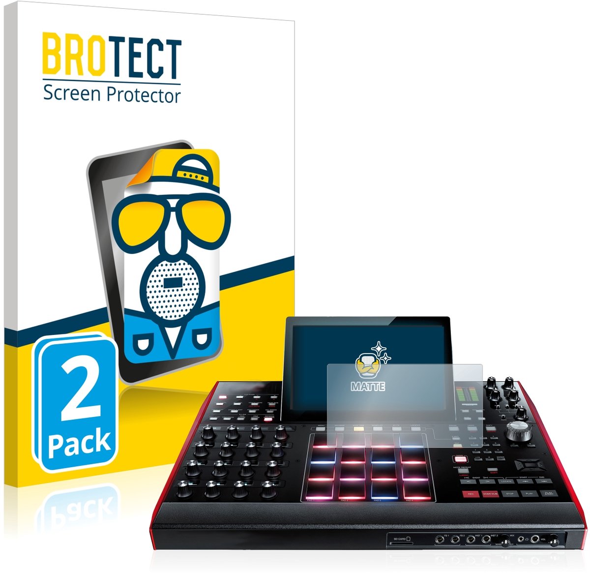 BROTECT - Screenprotector voor Akai MPC X 10.1" - Folie Beschermfolie matte 2 Stuks