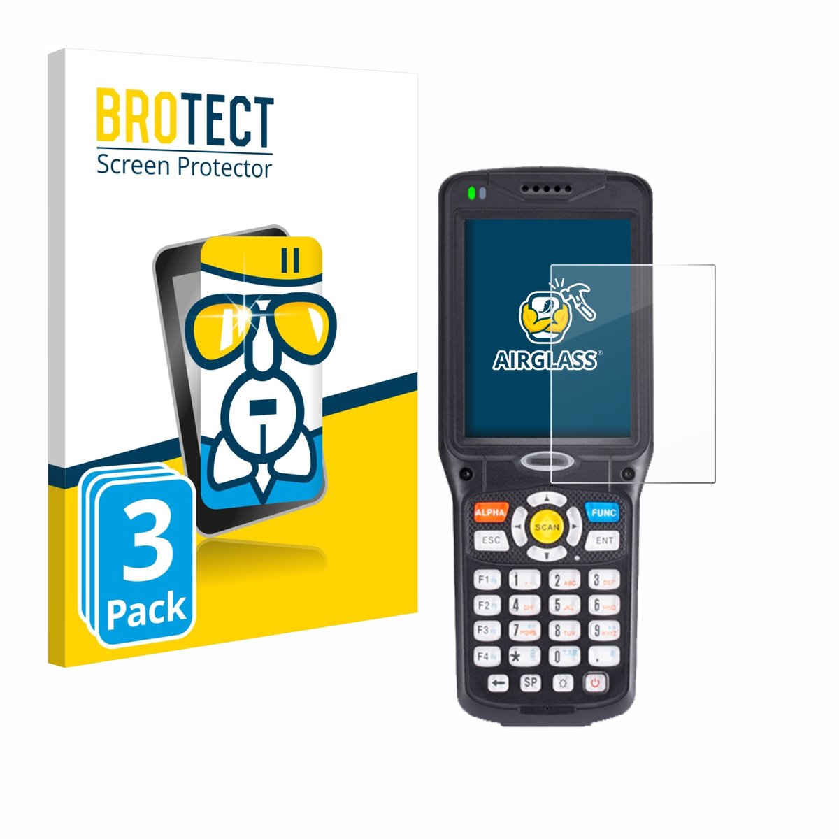Screenprotector 3 Stuks voor Unitech HT510A Beschermglas transparant