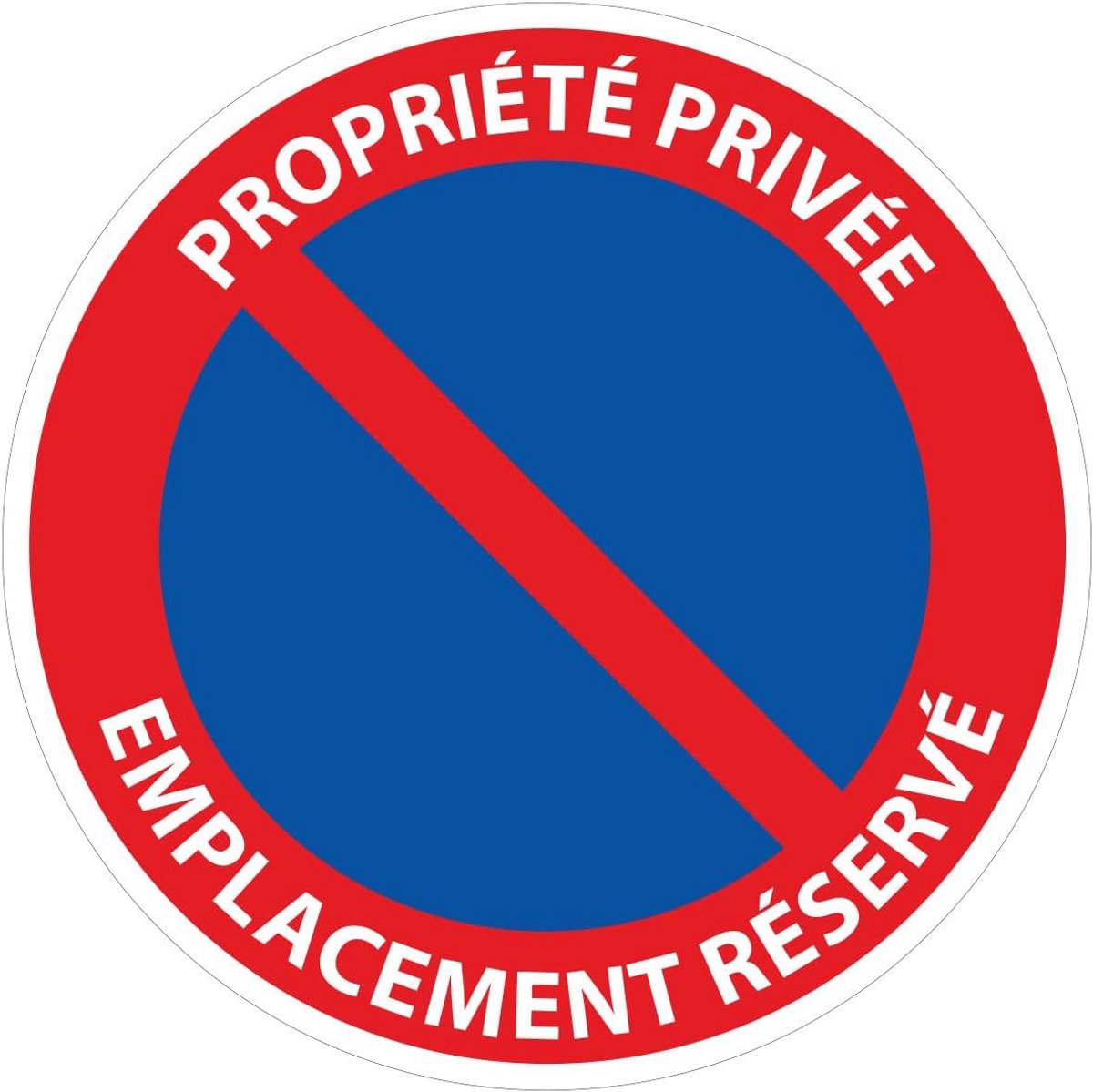 Ronde, Gelamineerde Waarschuwingssticker voor Buiten - Ø 24 cm