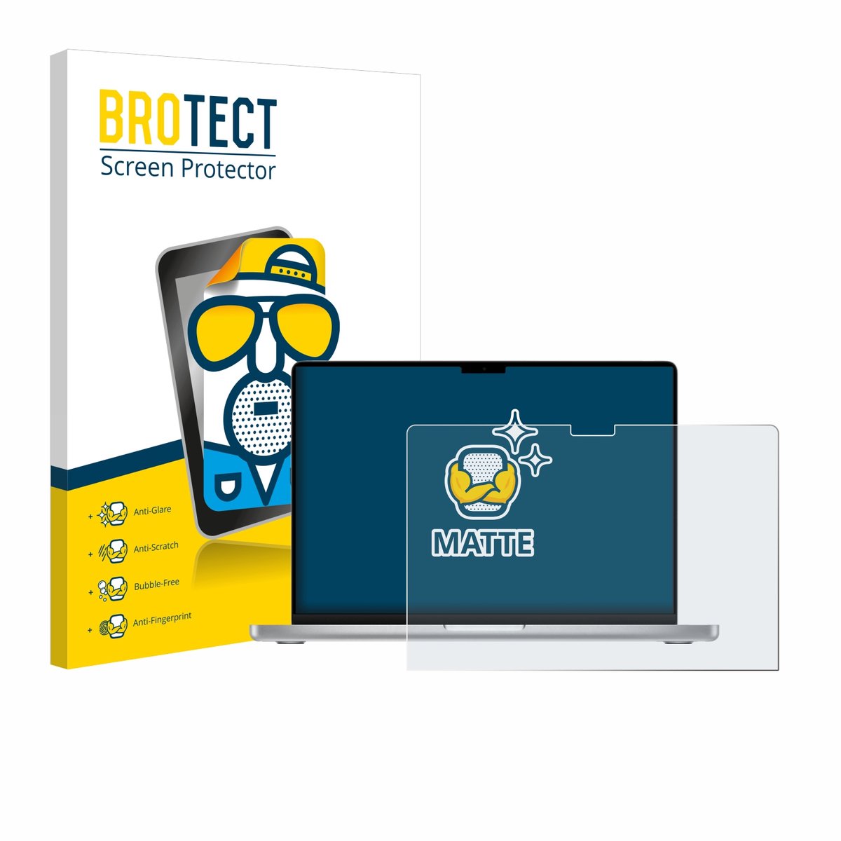 BROTECT - Screenprotector voor Apple MacBook Pro 14" M2 2023 - Folie Beschermfolie matte