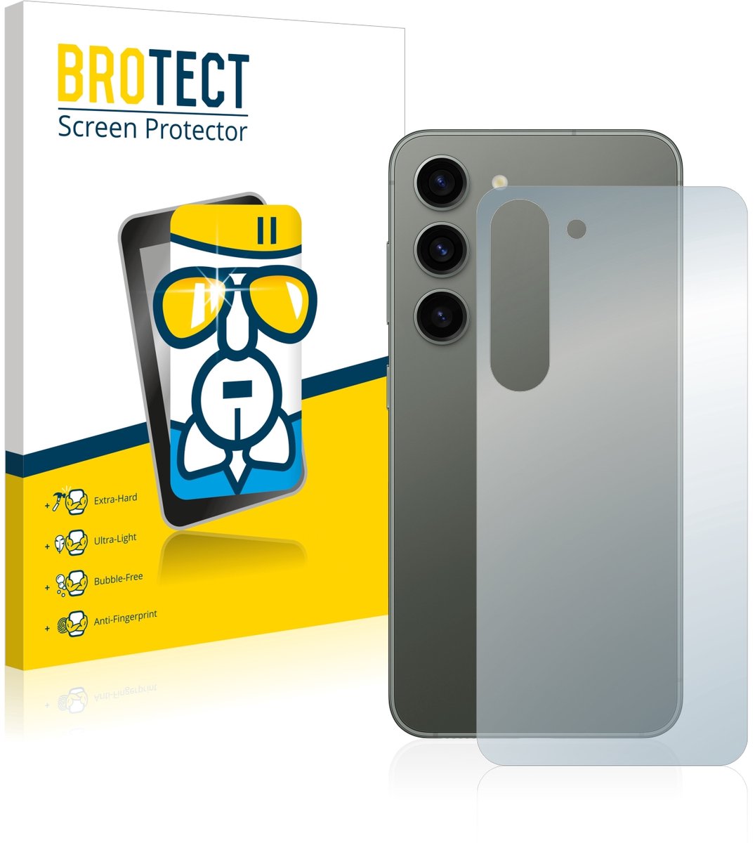 Screenprotector voor Samsung Galaxy S23 Plus (Achterkant) Beschermglas transparant