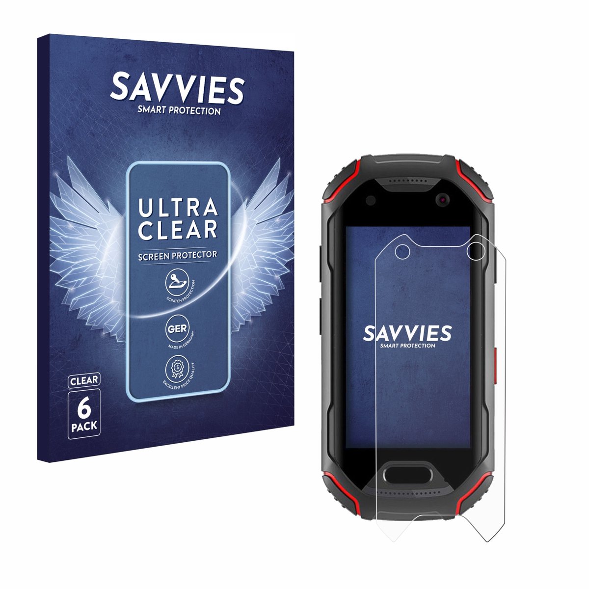Savvies - Screenprotector voor Unihertz Atom - Folie Beschermfolie transparant 6 Stuks