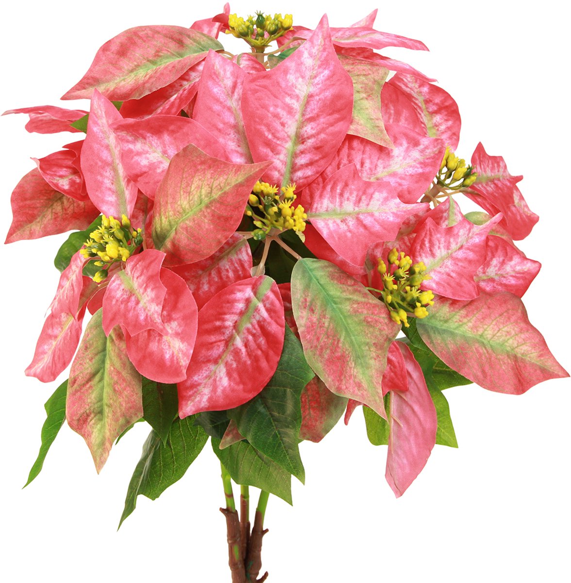 Viana Kerstster rood roze kunstkerstster L53cm