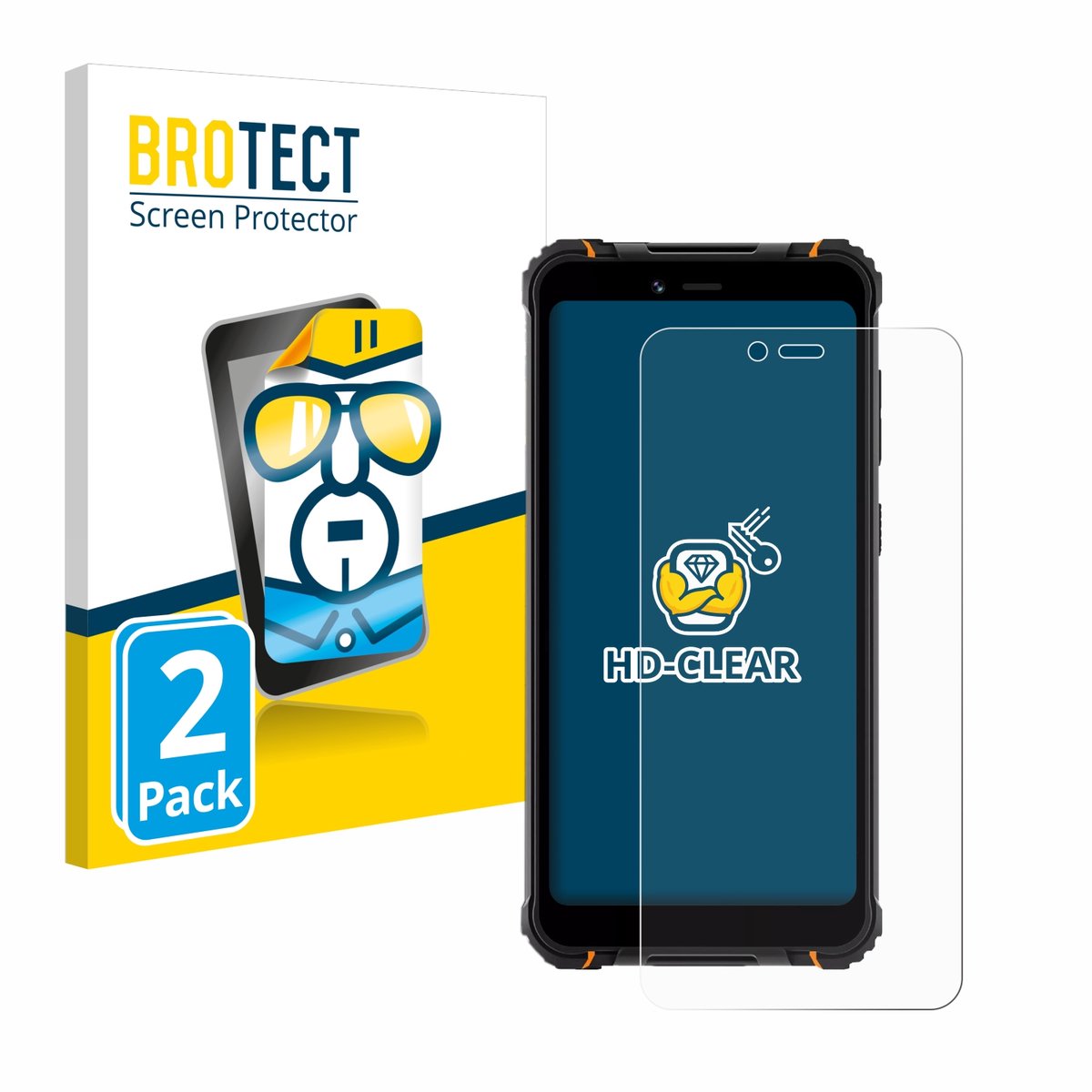 BROTECT - Screenprotector voor Hotwav T5 Pro - Folie Beschermfolie transparant 2 Stuks