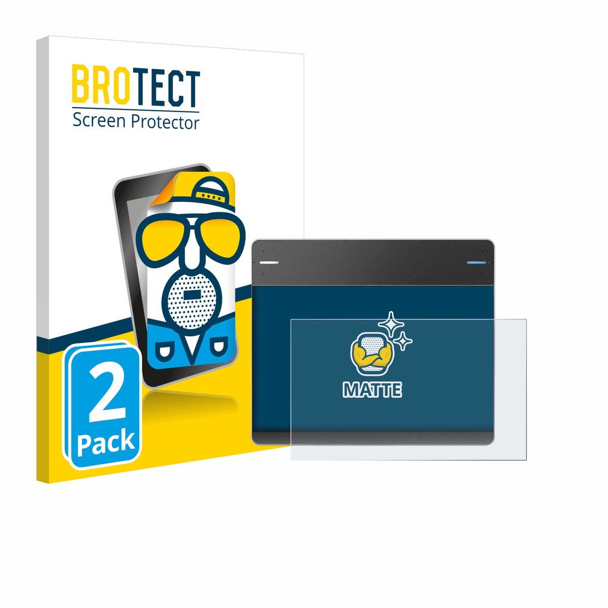 BROTECT - Screenprotector voor Wacom Intuos CTH-480 - Folie Beschermfolie matte 2 Stuks