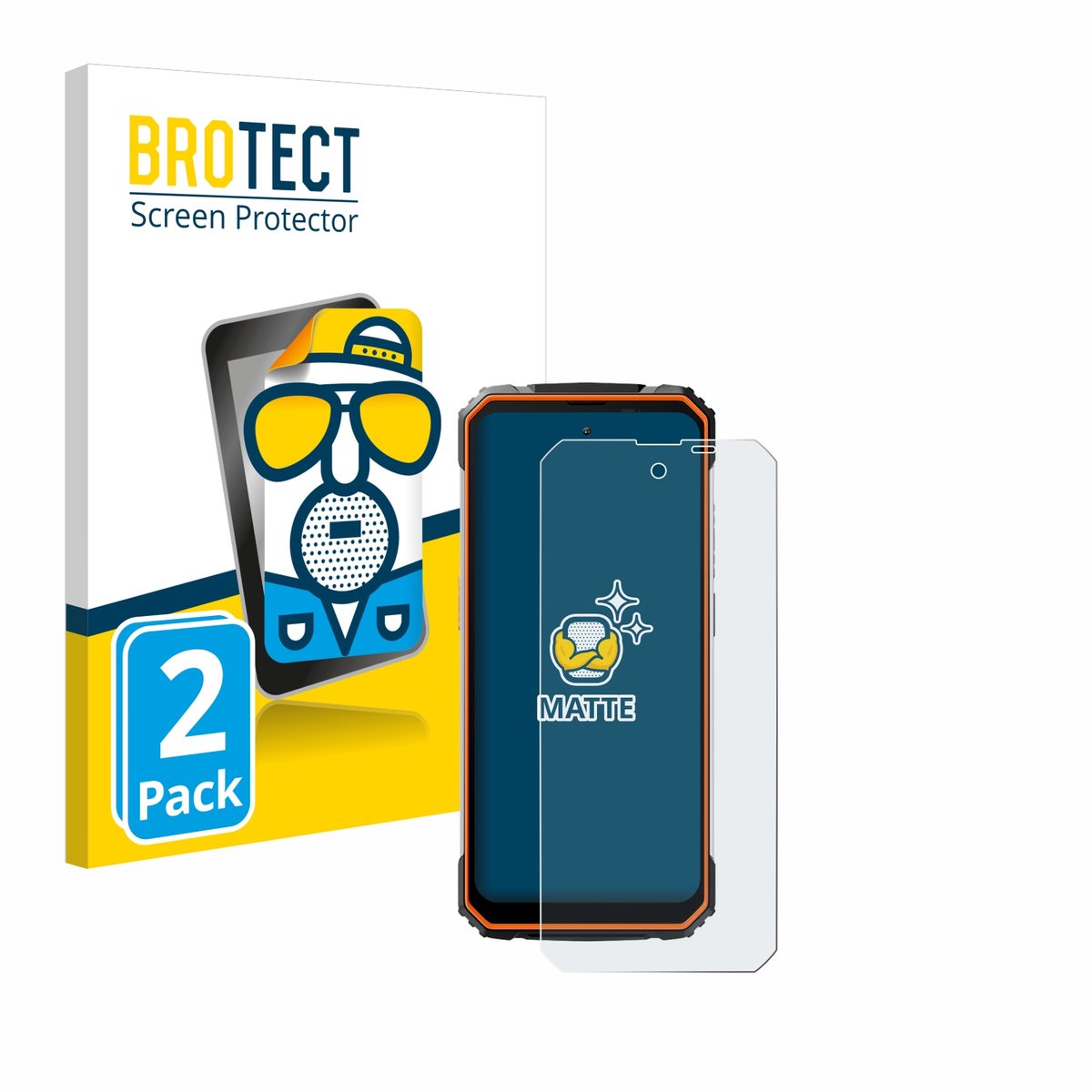 BROTECT - Screenprotector voor Blackview BV8100 - Folie Beschermfolie matte 2 Stuks
