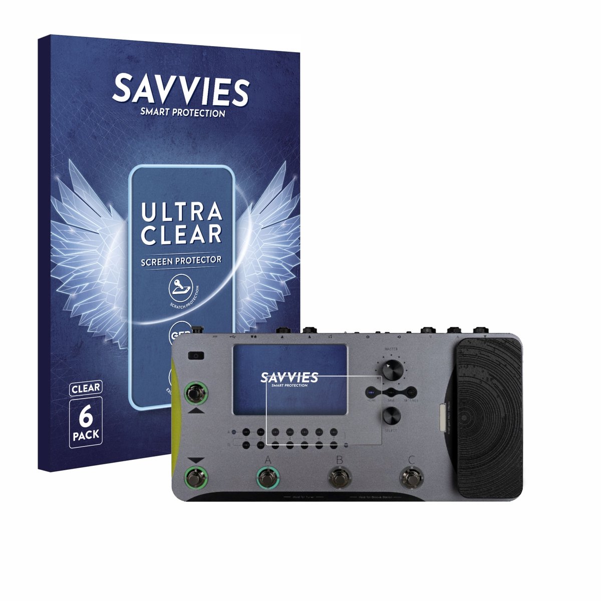 Savvies - Screenprotector voor Mooer GE1000 - Folie Beschermfolie transparant 6 Stuks