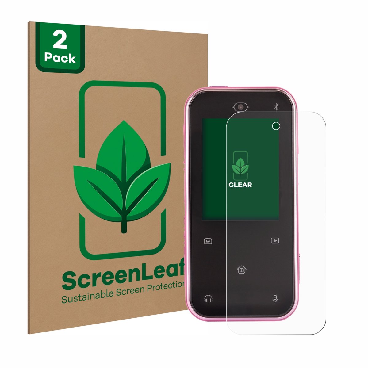 ScreenLeaf - Screenprotector voor Vtech Kidizoom Snap Touch - Duurzame schermbescherming Folie Beschermfolie transparant 2 Stuks