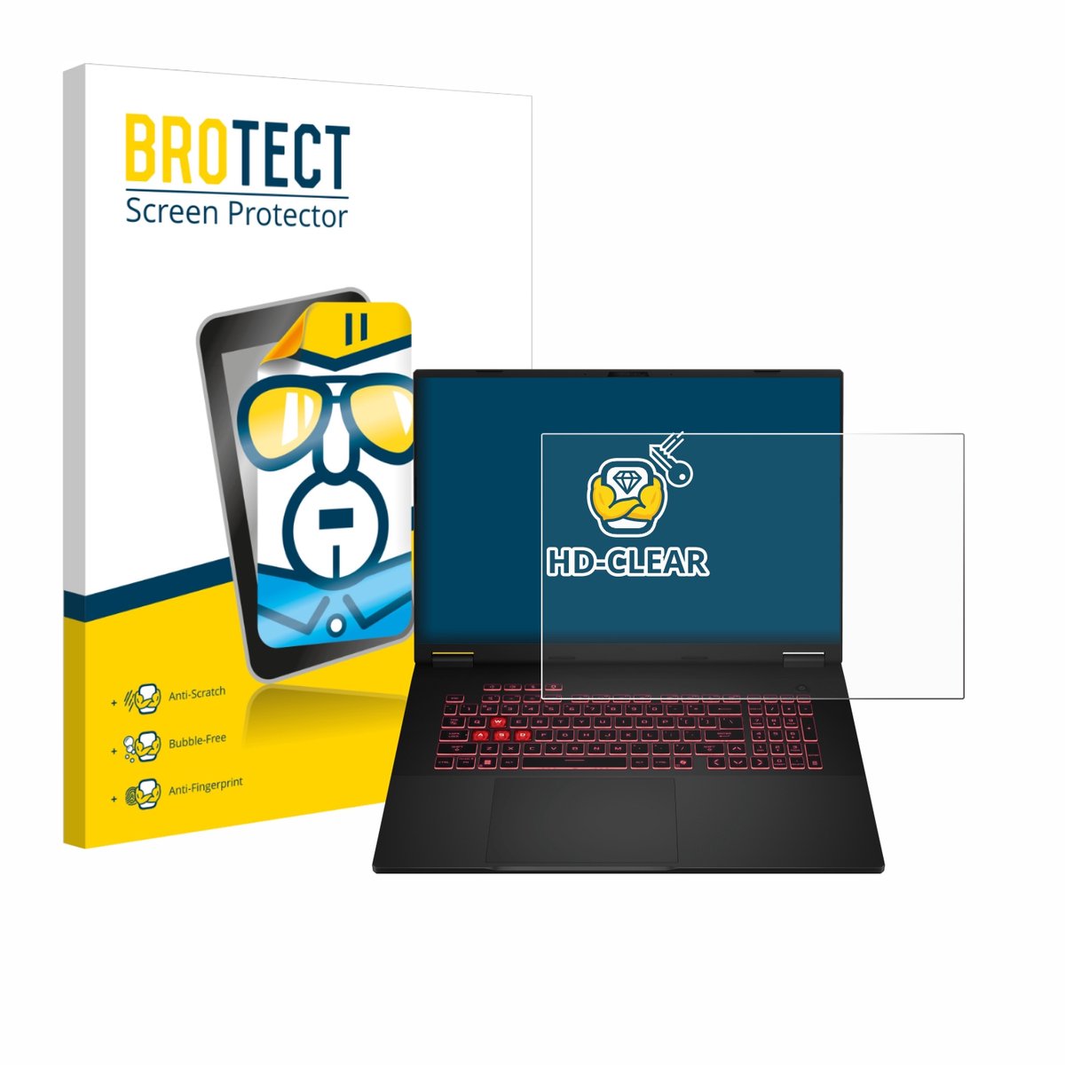 BROTECT - Screenprotector voor ASUS TUF Gaming A18 2025 - Folie Beschermfolie transparant