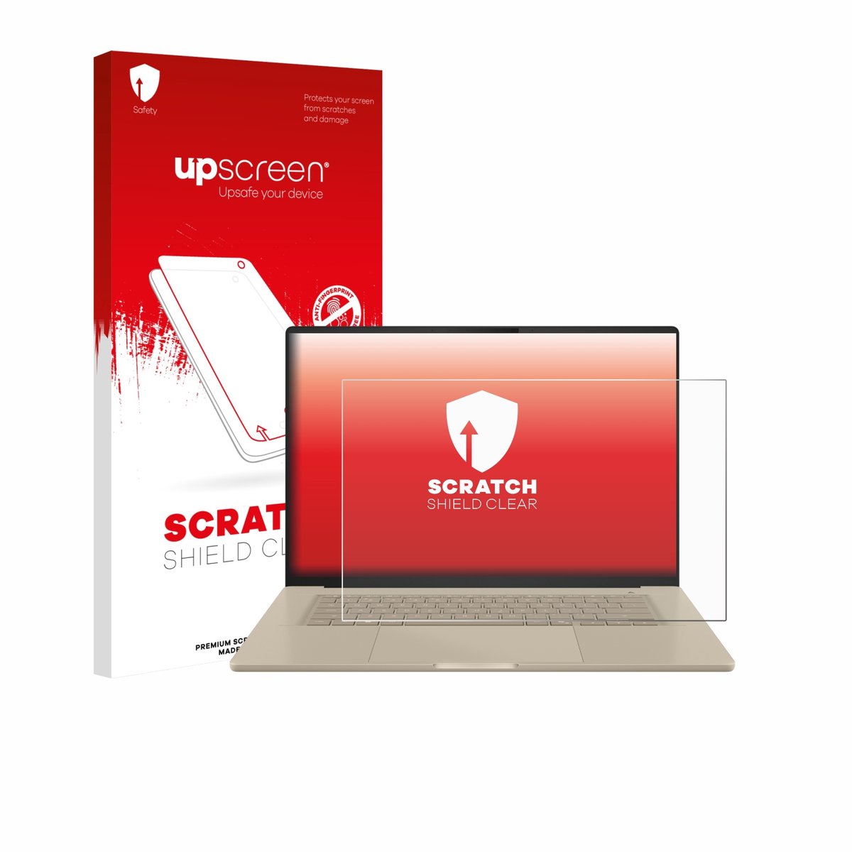 upscreen - Screenprotector voor ASUS ZenBook A16 UX3607 - Folie Beschermfolie transparant
