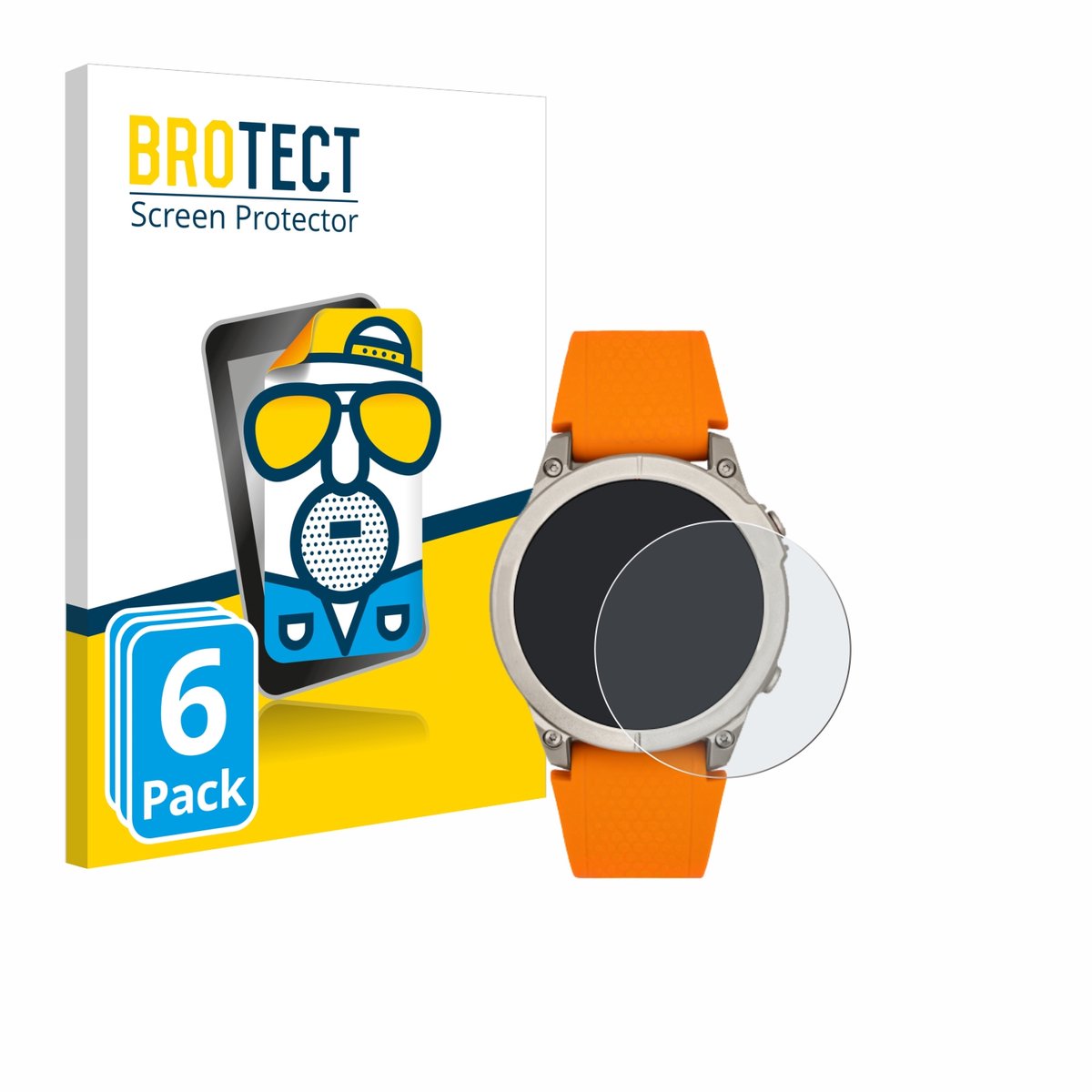 BROTECT - Screenprotector voor Watchmark GPS WATCH - Folie Beschermfolie matte 6 Stuks