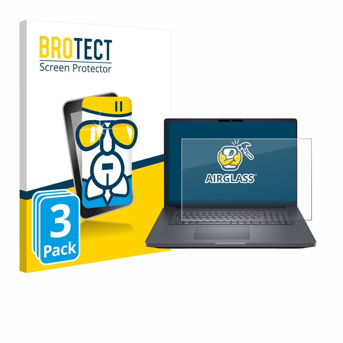 Screenprotector 3 Stuks voor Dell Pro Max 18 Beschermglas transparant