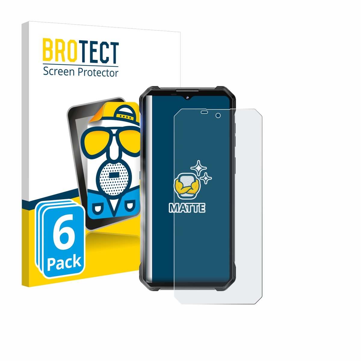 BROTECT - Screenprotector voor Oukitel WP53 Pro - Folie Beschermfolie matte 6 Stuks