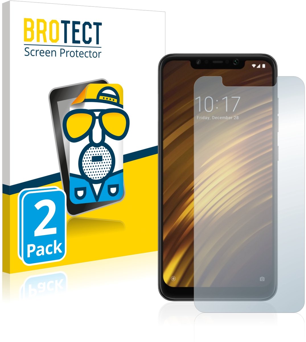 BROTECT - Screenprotector voor Xiaomi Pocophone F1 - Folie Beschermfolie matte 2 Stuks
