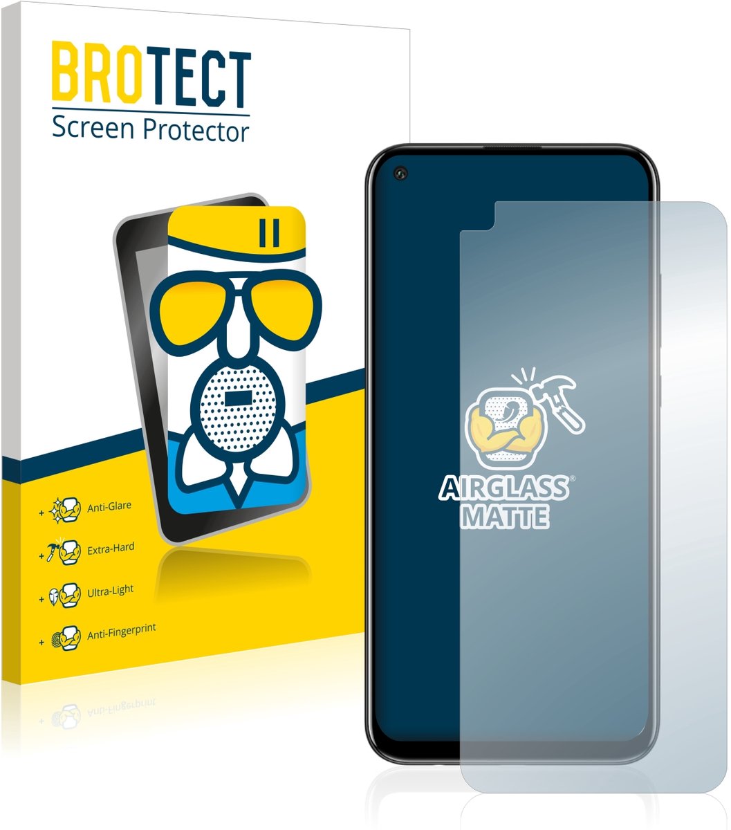 BROTECT - Screenprotector voor Huawei P40 Lite E - Folie Beschermfolie Beschermglas matte