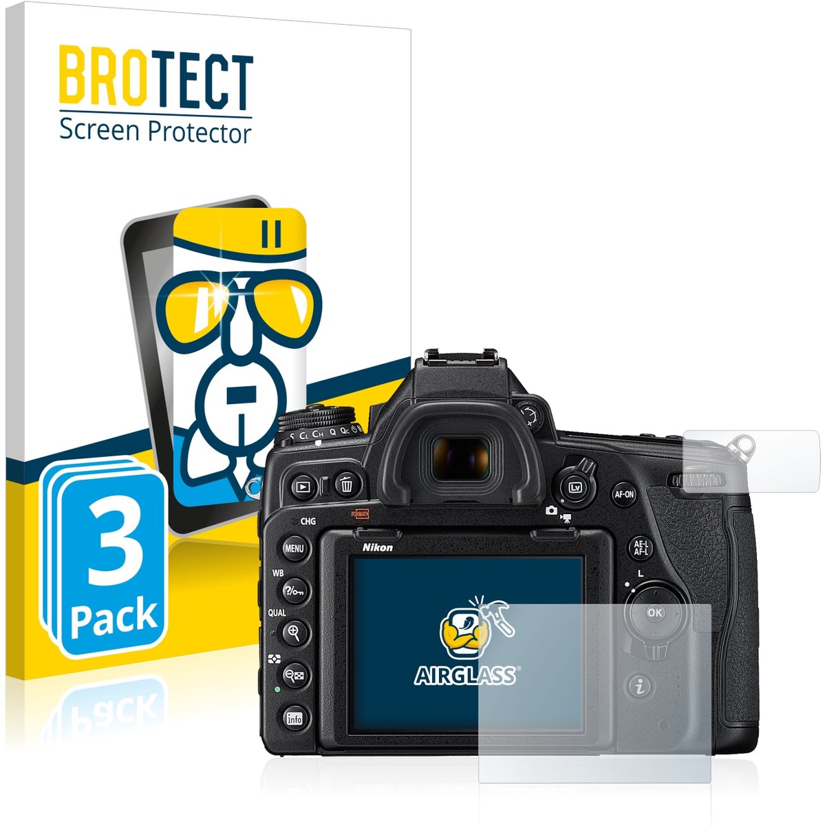 Screenprotector 3 Stuks voor Nikon D780 Beschermglas transparant