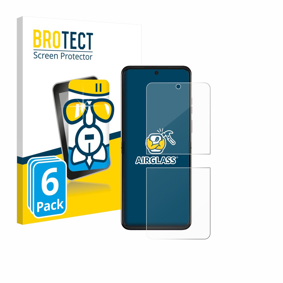 Screenprotector 6 Stuks voor Motorola Razr 2025 Beschermglas transparant