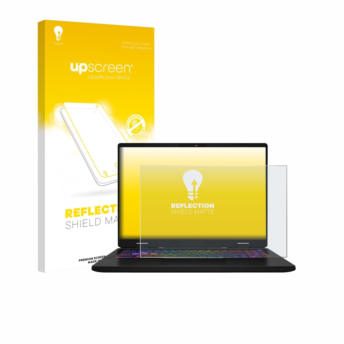 upscreen - Screenprotector voor MSI Vector 16 HX AI - Folie Beschermfolie anti glare matte