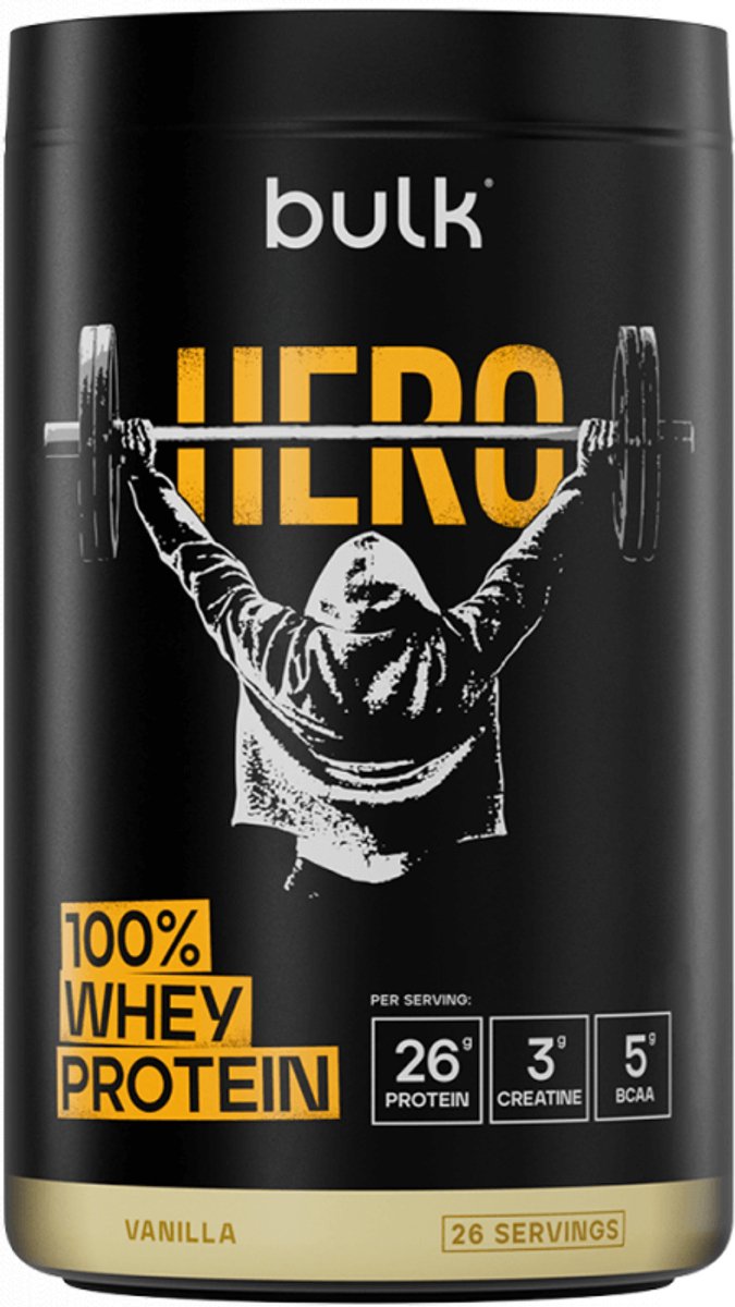 Bulk Hero 100% Whey Protein (910g) Vanilla - Eiwitten - Wei-eiwit Mix