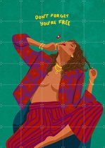 IXXI Gratuit, Raissa Oltmanns - 100 x 140 cm - Système d'accrochage offert - Grande décoration murale et affiches - Ludique, coloré, illustrations, graphisme