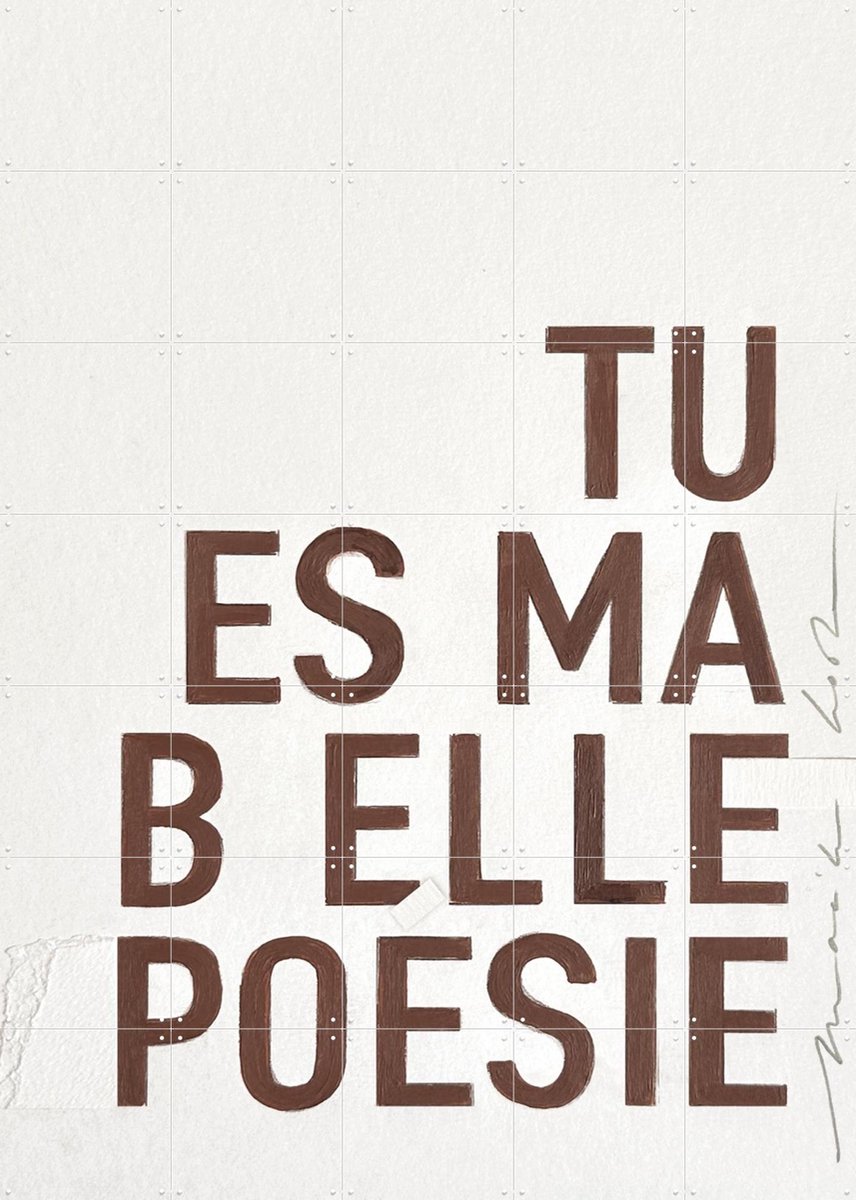IXXI Poesie, Maaike Koster & My Deer Art Shop - 100 x 140 cm - Gratis ophangtool - Grote wanddecoratie en posters - Minimalisme, Grafisch Ontwerp