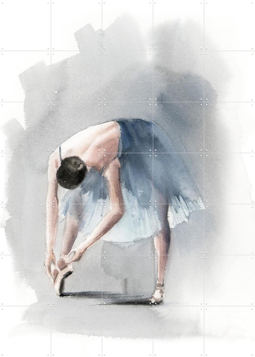 IXXI Ballerina Blue 3, Canot Stop Painting - 100 x 140 cm - Gratis ophangtool - Grote wanddecoratie en posters