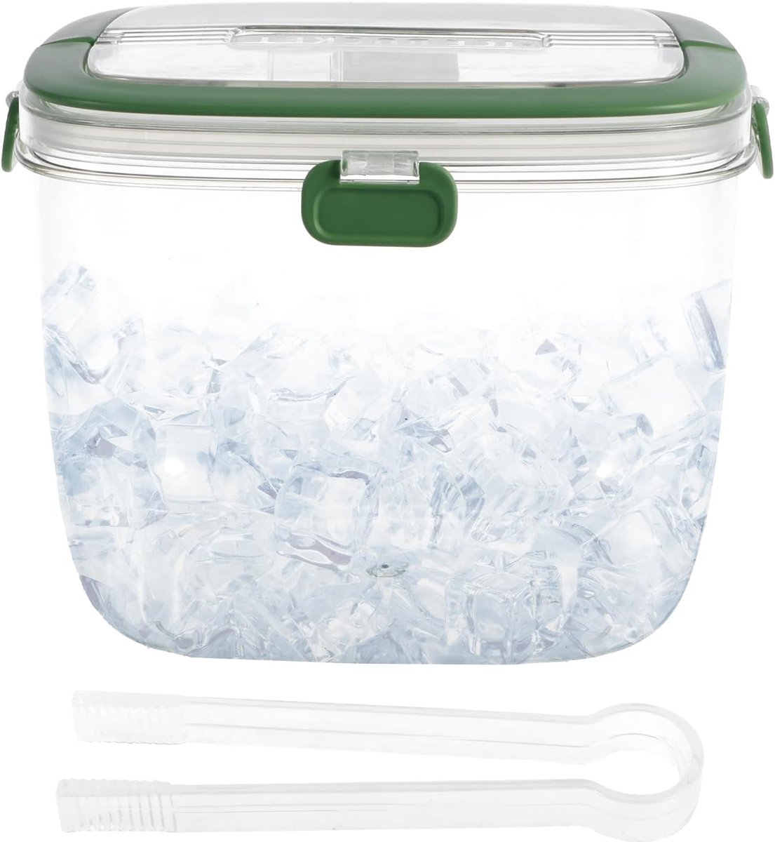 IJsemmer met deksel - IJsemmer 5 liter - Dranken koelen - Inclusief tang - 5L - Groen