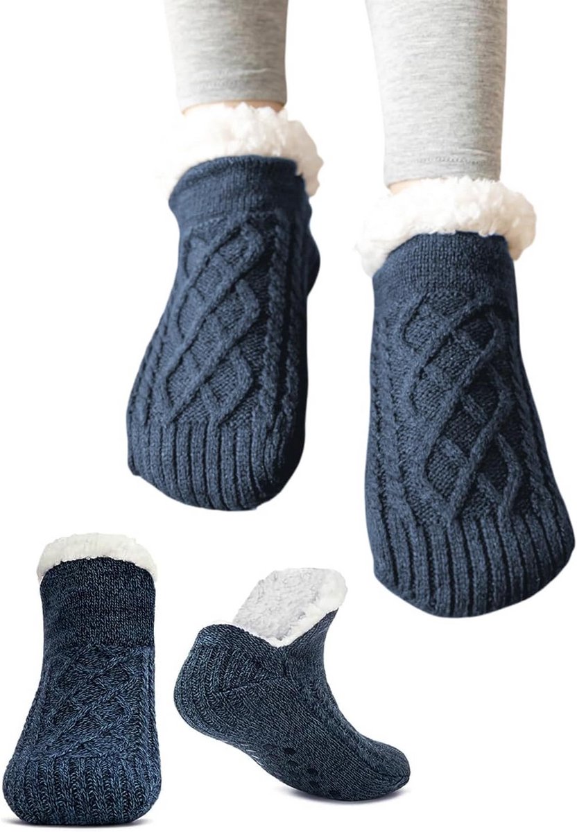 Warme Antislip Pantoffelsokken met Antislipzool voor Binnen Heren Dames