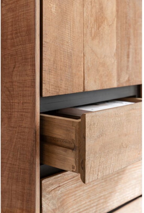 24Designs Meuble Metropole Haut - L100 X P40 X H210 Cm - Teck