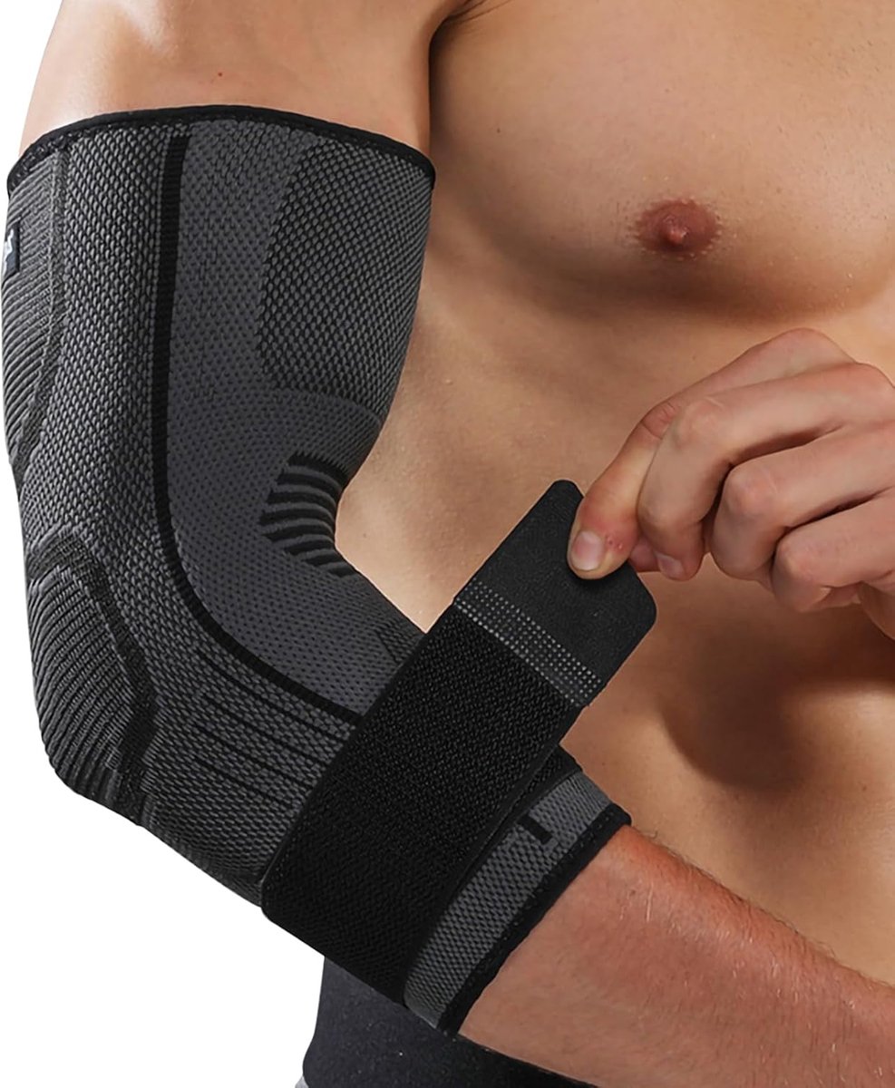 Verstelbare Elleboogbandage met Compressie voor Blessurepreventie en Pijnverlichting bij Sport