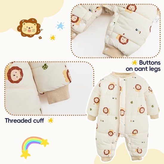 Warme Winter Sneeuwpak voor Baby en Peuter met Capuchon van Merkloos — afbeelding 5