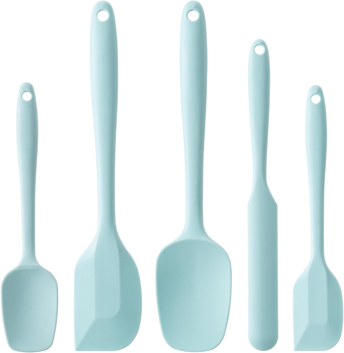 Set van 5 Siliconen Spatels - Hittebestendig & Flexibel voor Bakken en Koken