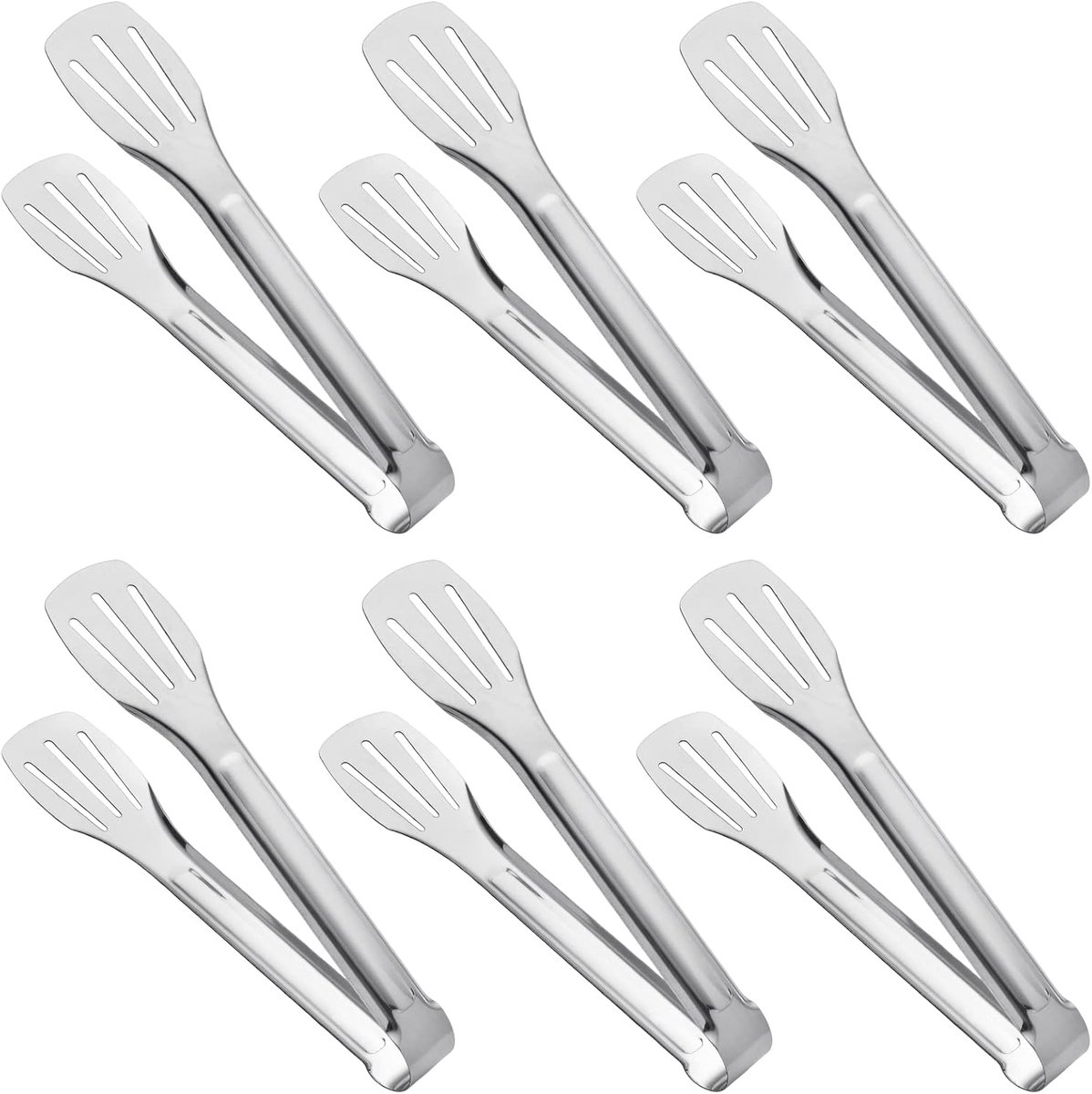 Set van 6 RVS Serveertangen voor Buffet en Keuken (23 cm)