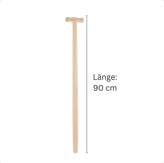 Stevige Houten Spade Steel 90 cm Recht met T-Greephandvat - Geschikt voor Metalen Schacht — afbeelding 5