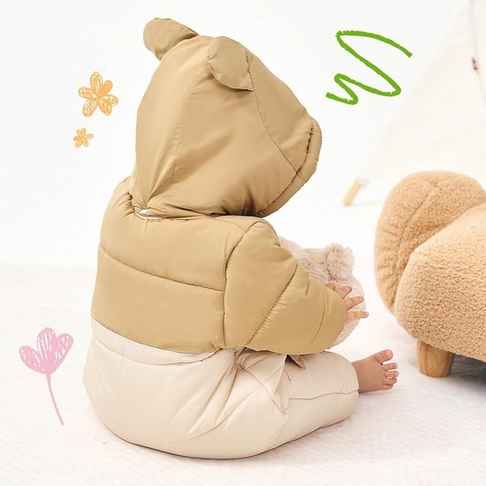 Warme Baby Sneeuwpak Fleece Overall met Capuchon voor Jongens en Meisjes - Winterkleding 6-24 Maanden — afbeelding 3