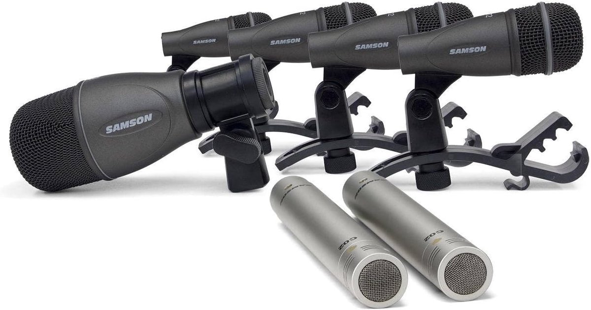 7-delige Drum Microfoon Set voor Kick, Snare, Toms en Overheads