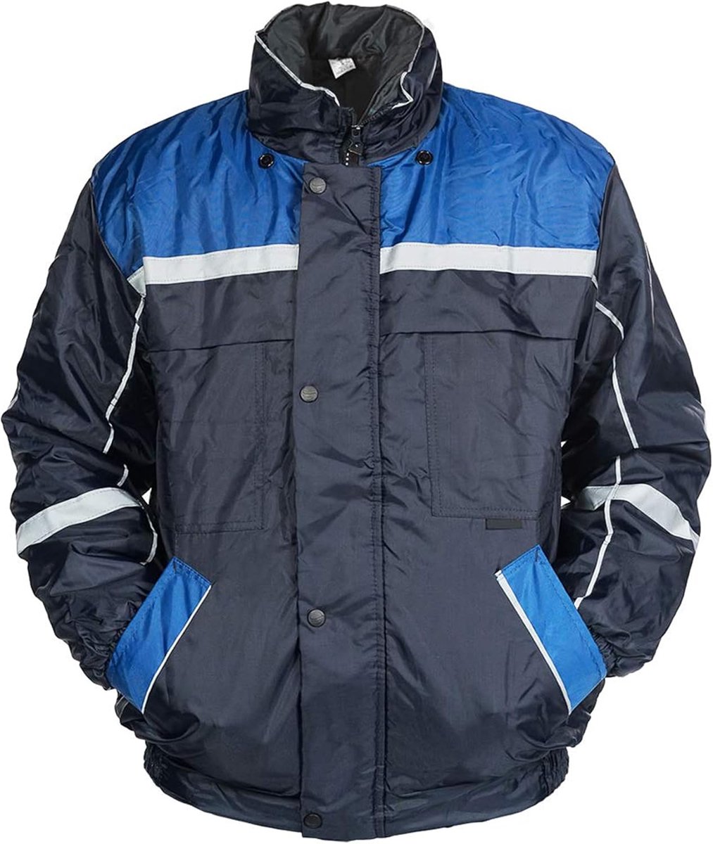 Winter Werkjas Heren - Gevoerde Thermojas - Buitenwerk Bescherming - Wind en Waterdicht - Reflecterend