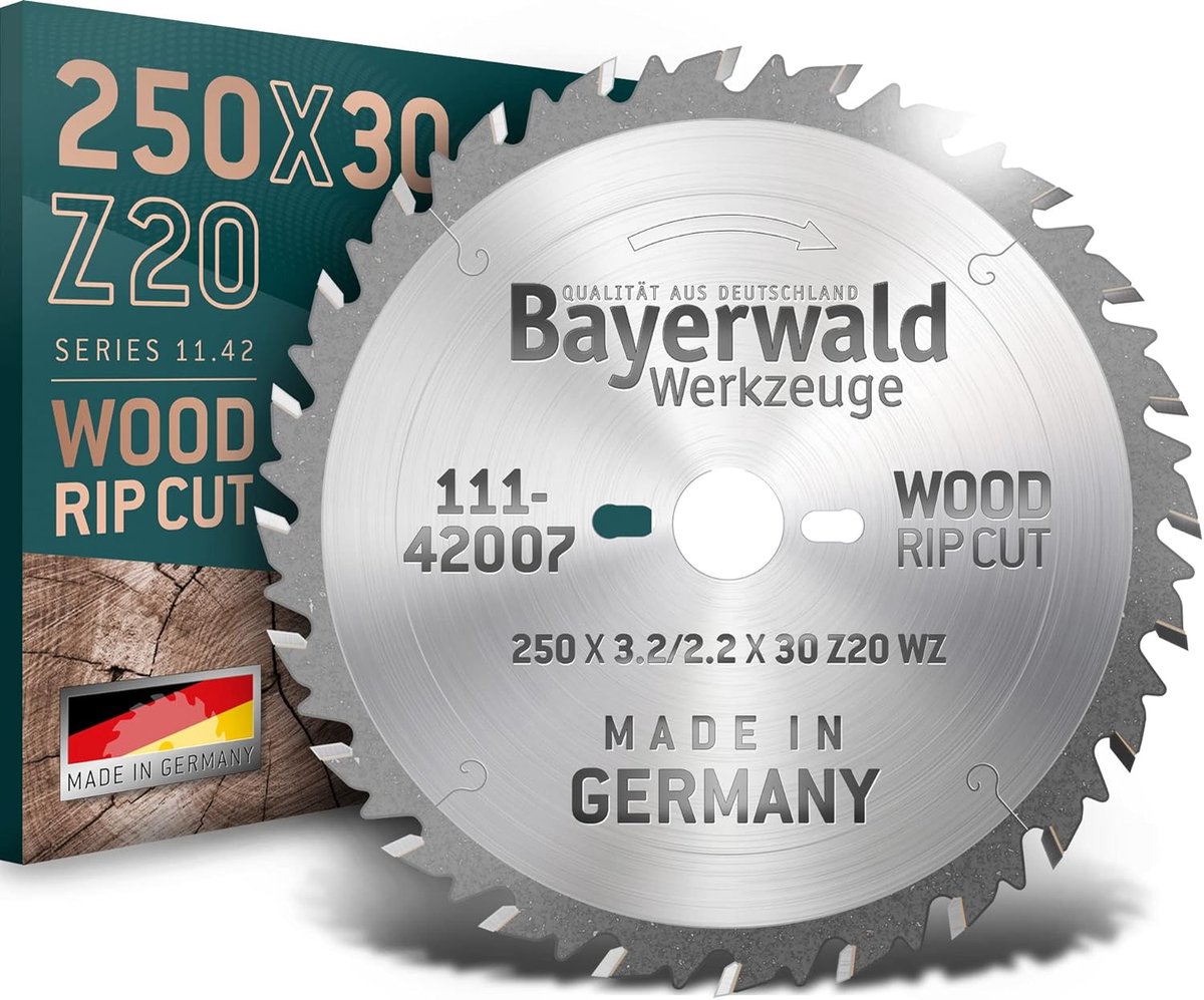 HM Cirkelzaagblad voor Cirkelzaag - Ø 250 mm, 30 mm Asgat, 20 Tanden, Grove Sneden