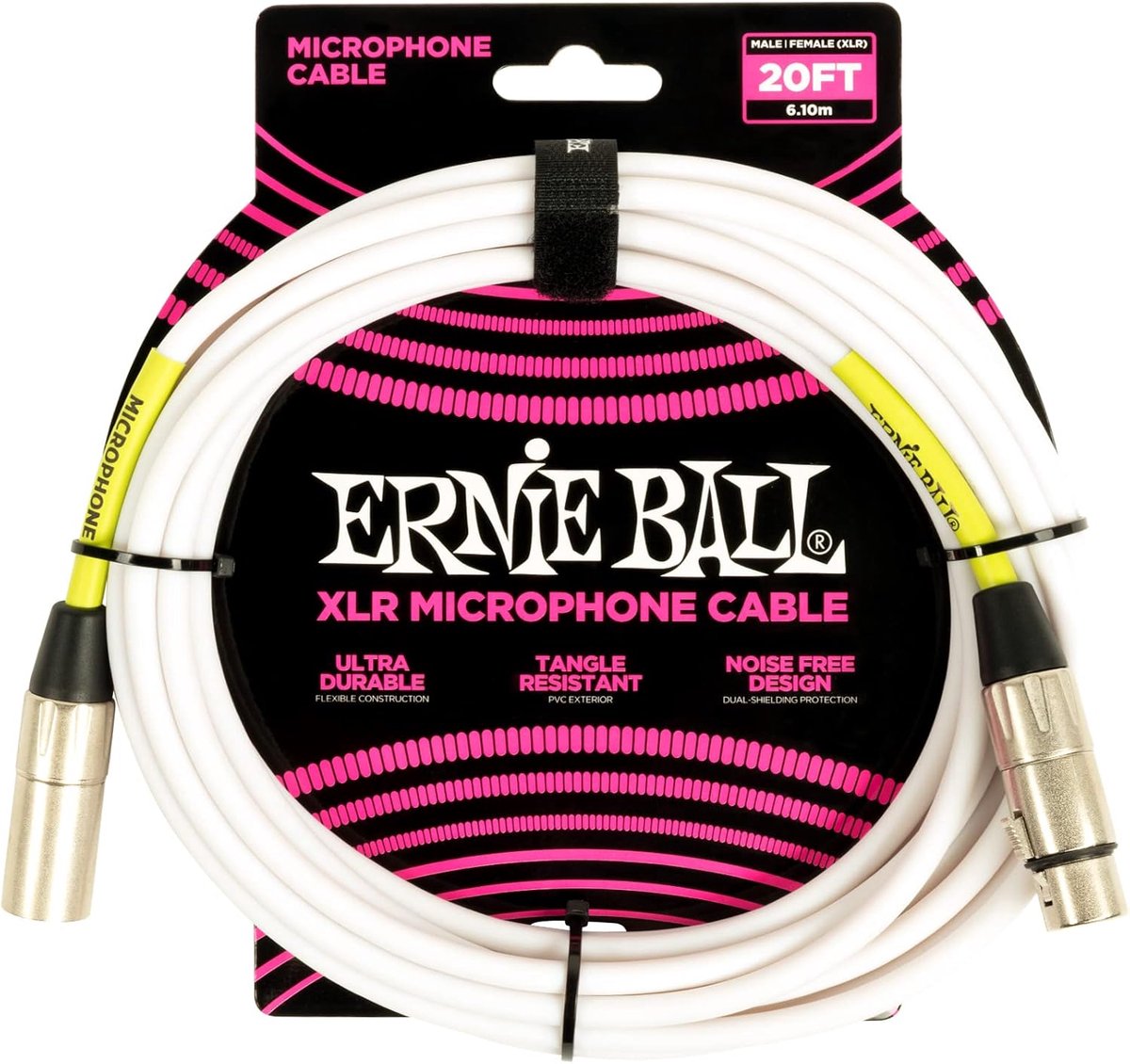XLR Microfoonkabel 20 meter Man/Vrouw Wit - Professionele Kwaliteit