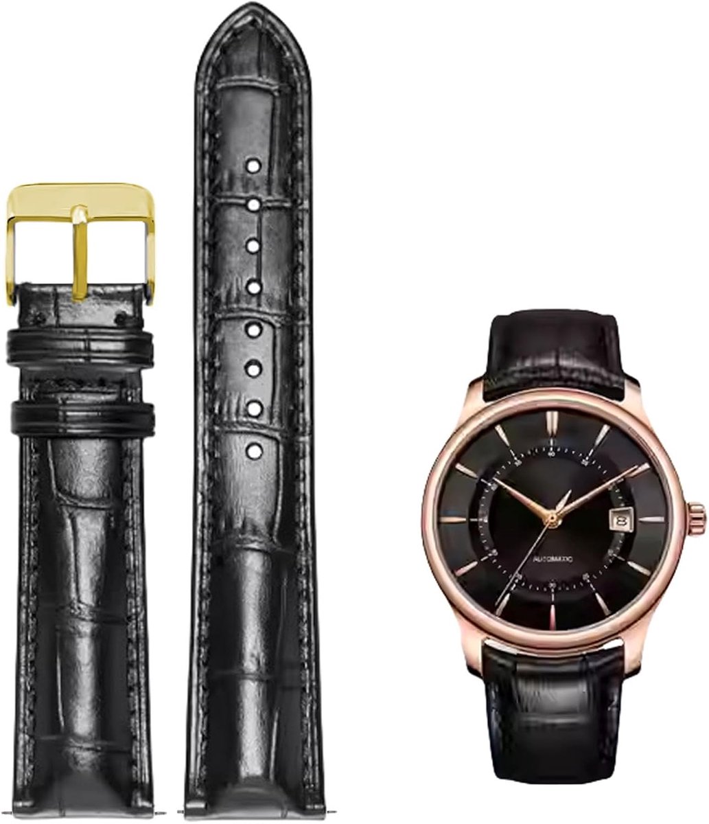 Leren Horlogeband - Vervangende Band - Zakelijk Casual - Echt Leer Alligatorprint - 12-24mm
