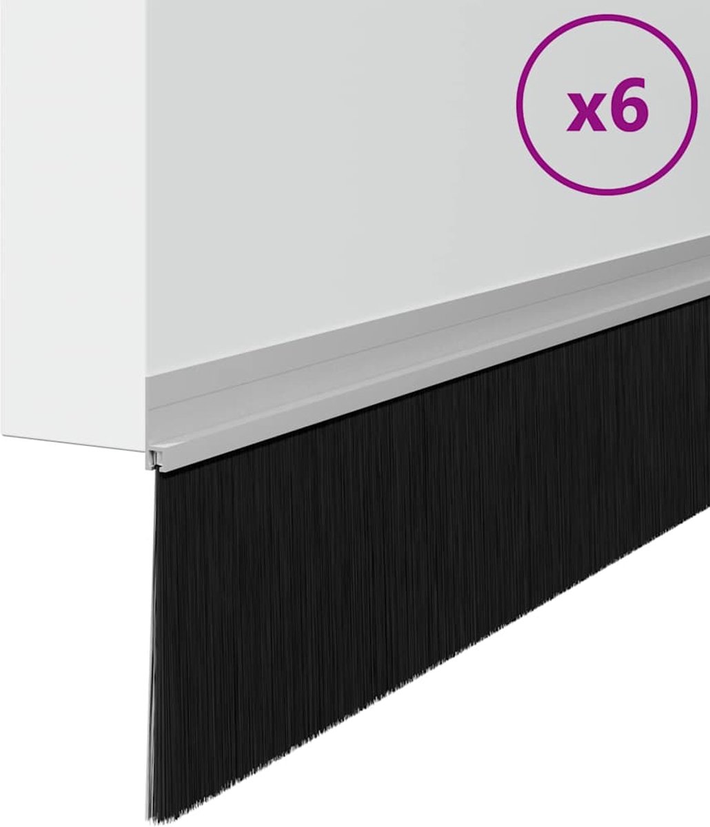 vidaXL - Zelfklevende - Deurborstels - 6 - st - Zilver - 100 - cm - Aluminiumlegering