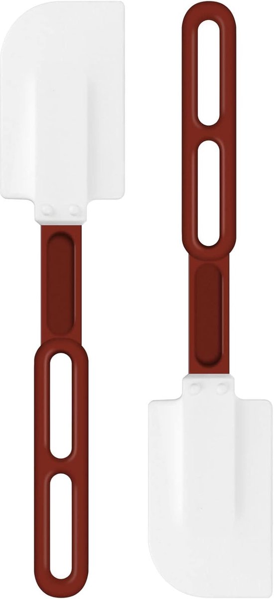 Hittebestendige Siliconen Spatels Set (2 stuks) - Professioneel Bakgerei tot 315°C