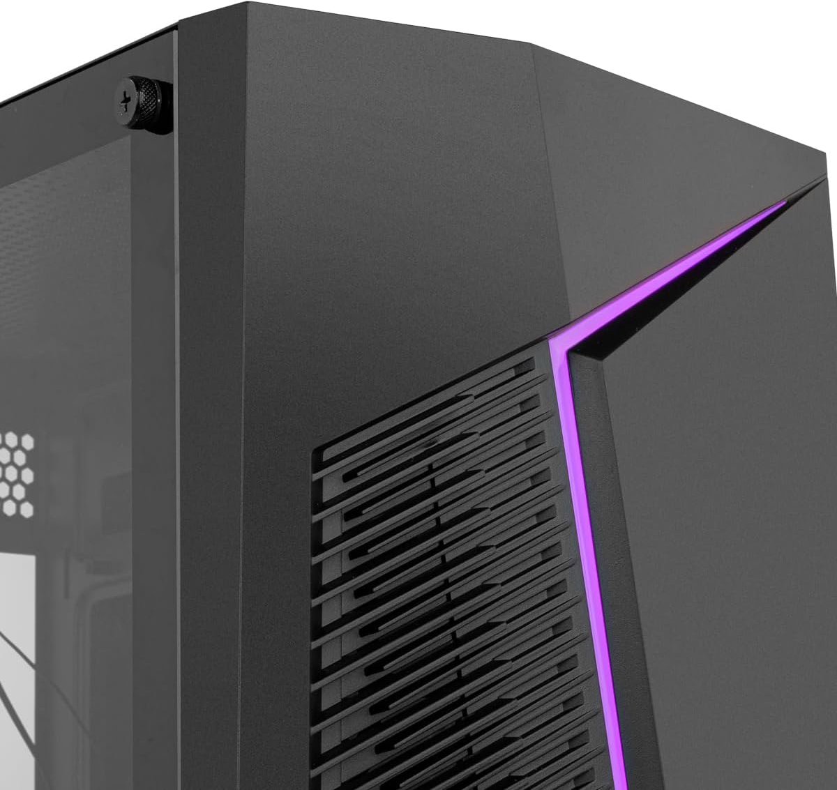 Mini PC Behuizing M-ATX/ITX Zwart met Gehard Glas en ARGB Verlichting