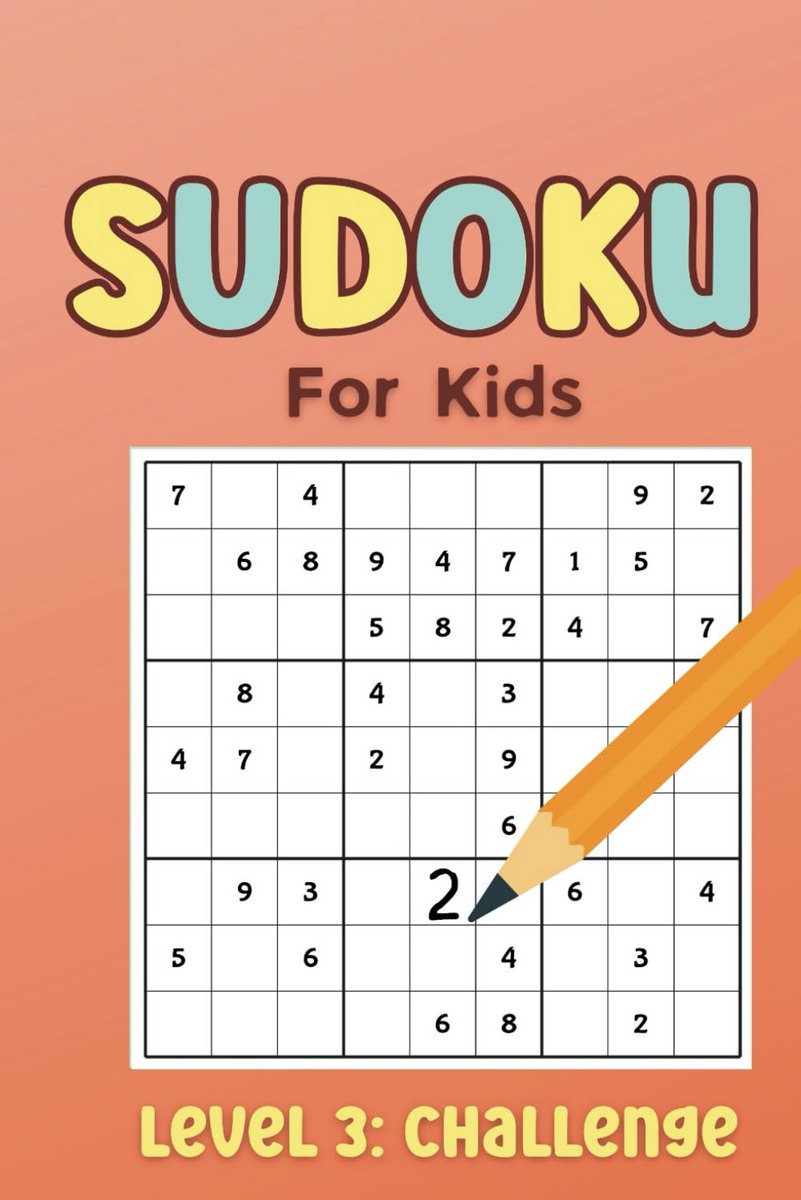 Uitdagende Sudoku Puzzels voor Kinderen 8-12 Jaar Niveau 3