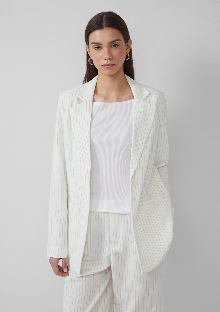 Blazer met krijtstrepen